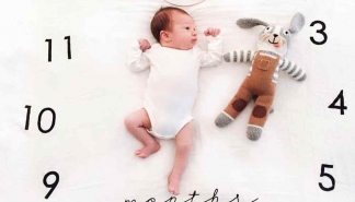 Newborn Baby Anniversary Blanket Photography Background Prop Blankets Rug Cloth Calendar Bebe Infant Boy Girl Photo